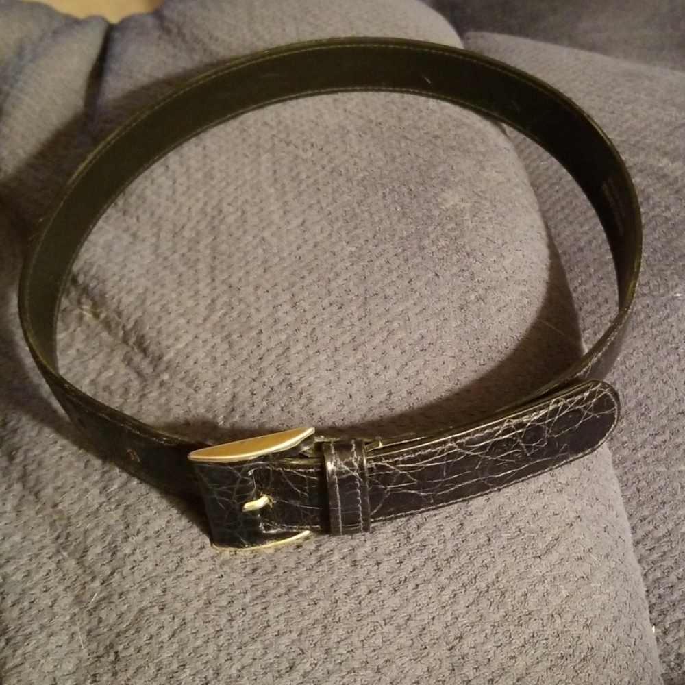 Jaeger vintage black leather belt